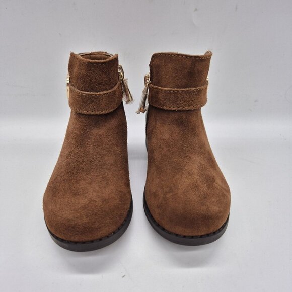 Michael Kors Girls Ankle Zip Up Boots Size 5 C Toddler Brown Leather. (42) - Picture 2 of 10